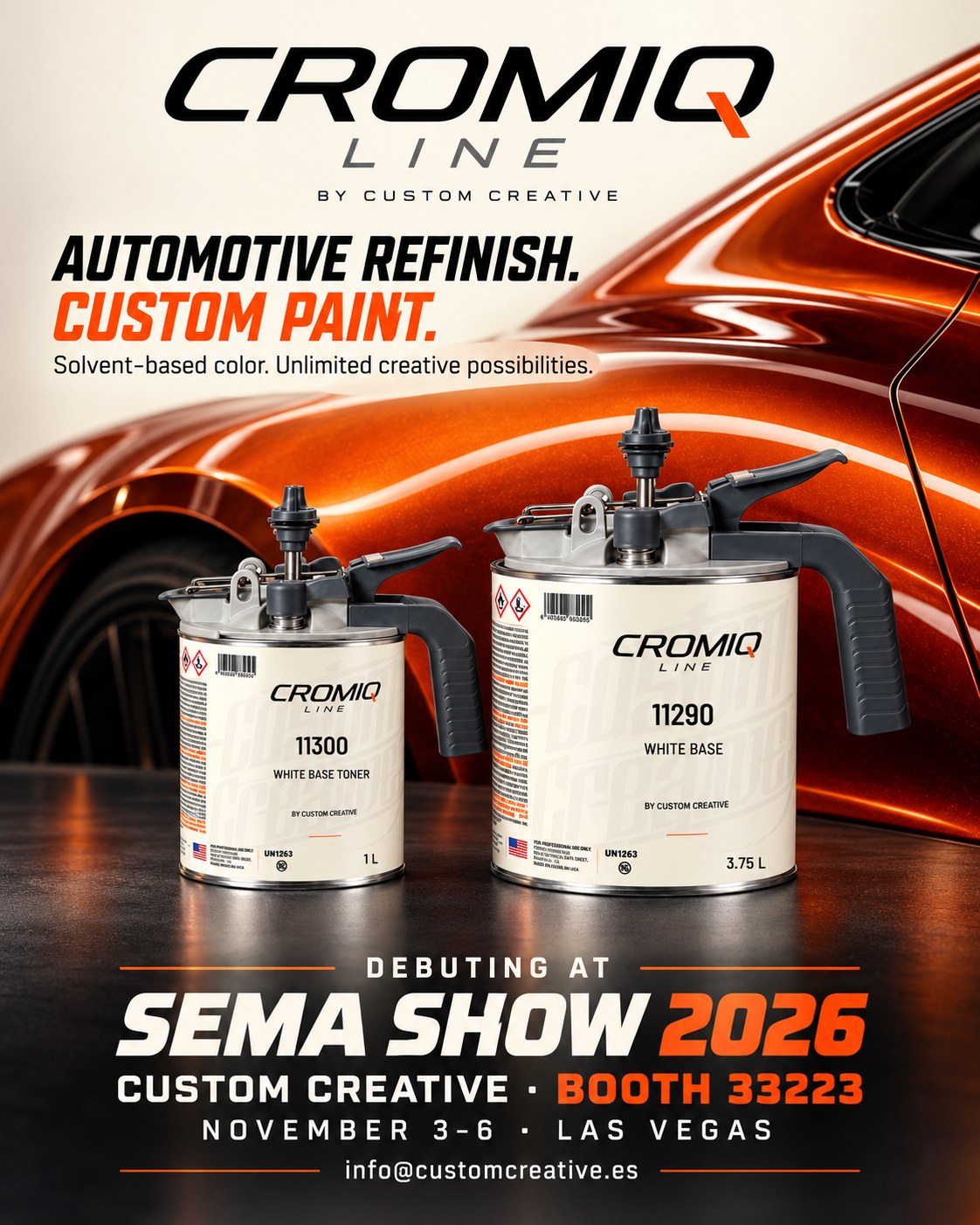 CROMIQ LINE by Custom Creative - SEMA Show 2026, stand 33223, 3-6 noviembre, Las Vegas